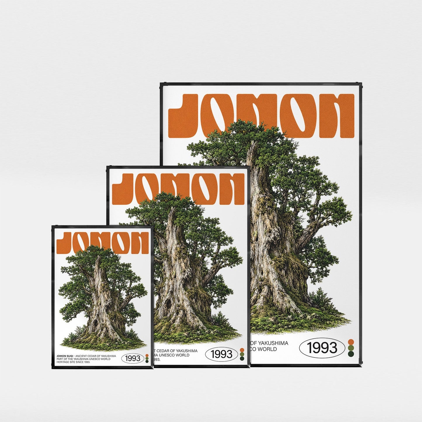 「JOMON SUGI」ネイチャーサイエンスアートポスター - Ink Jp