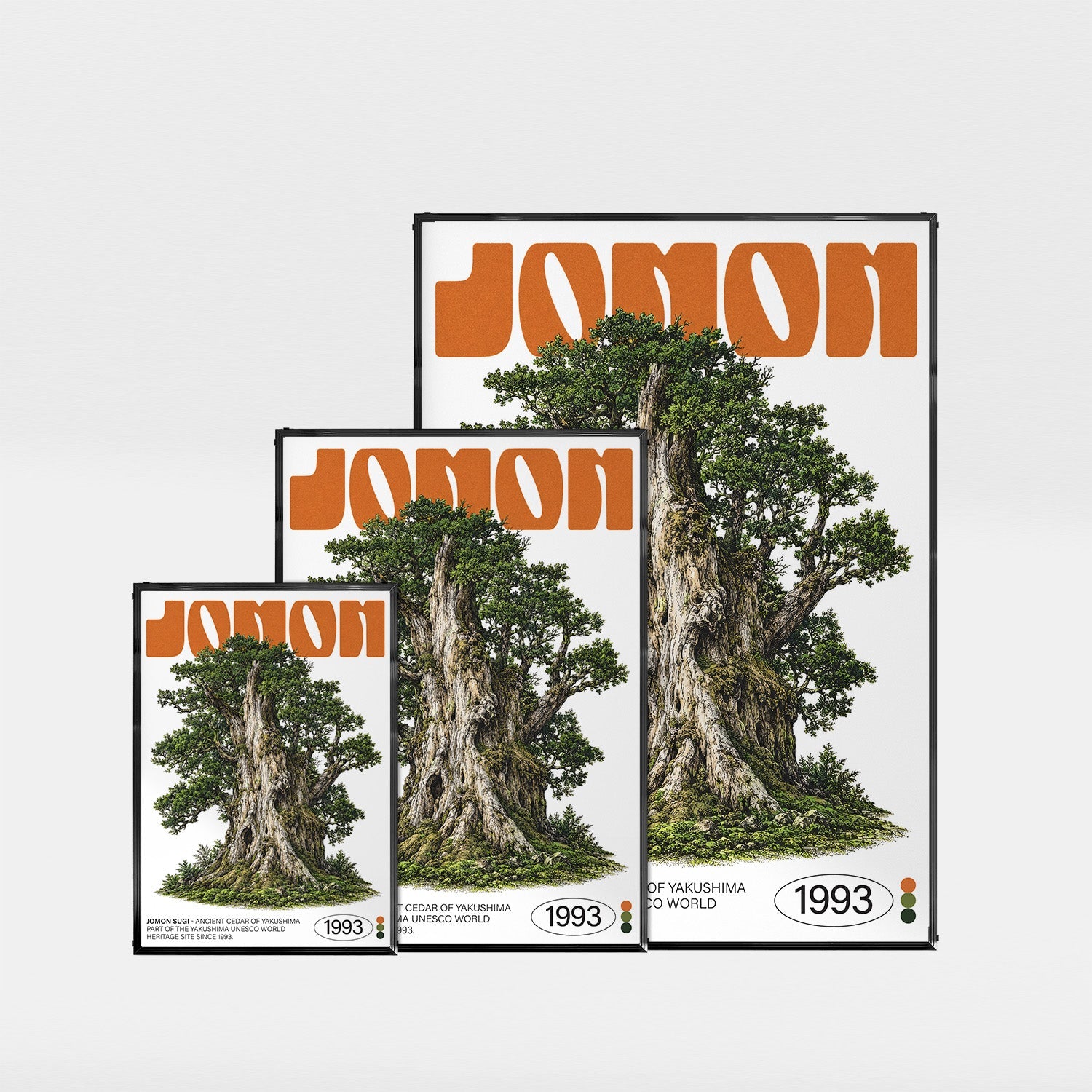 「JOMON SUGI」ネイチャーサイエンスアートポスター - Ink Jp