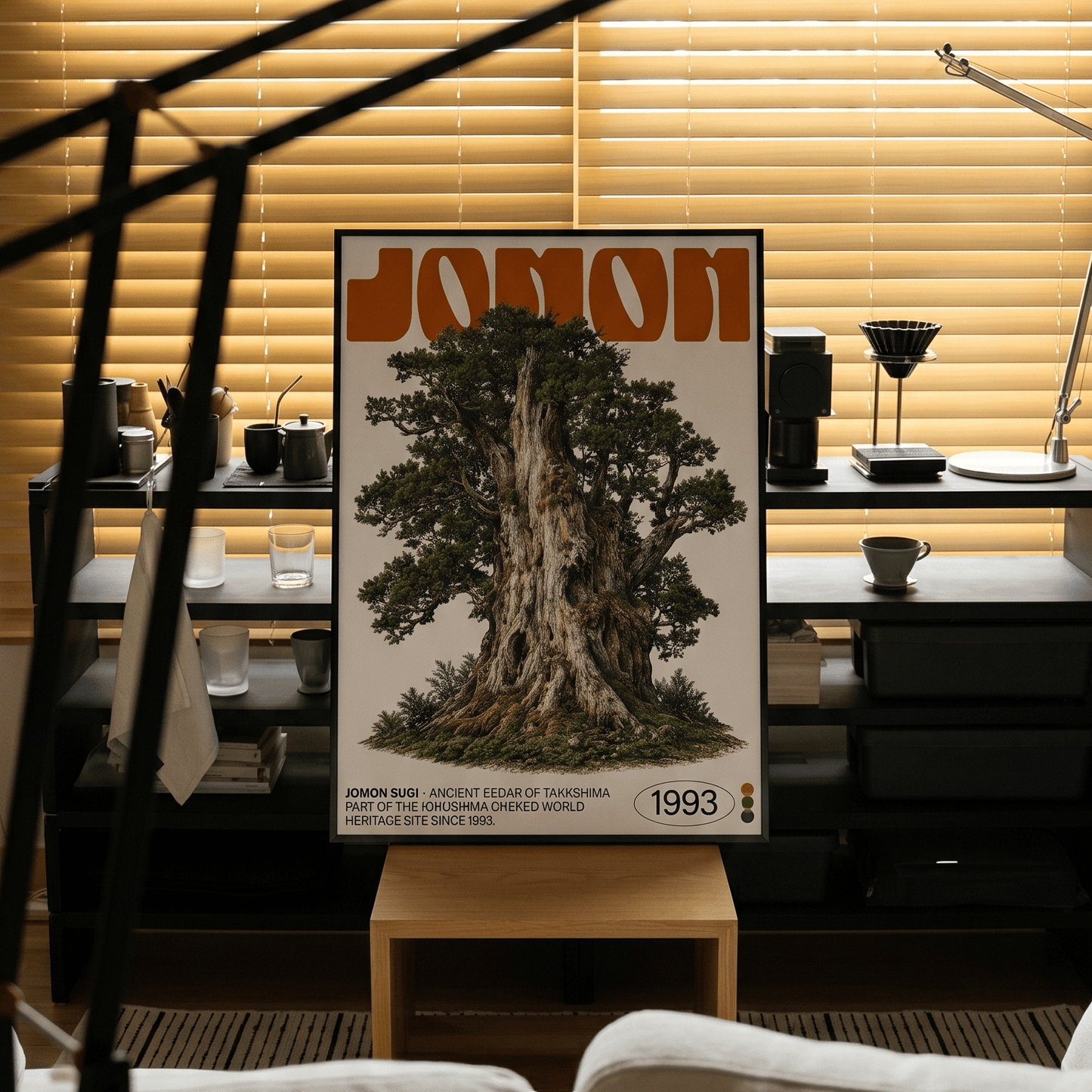 「JOMON SUGI」ネイチャーサイエンスアートポスター - Ink Jp