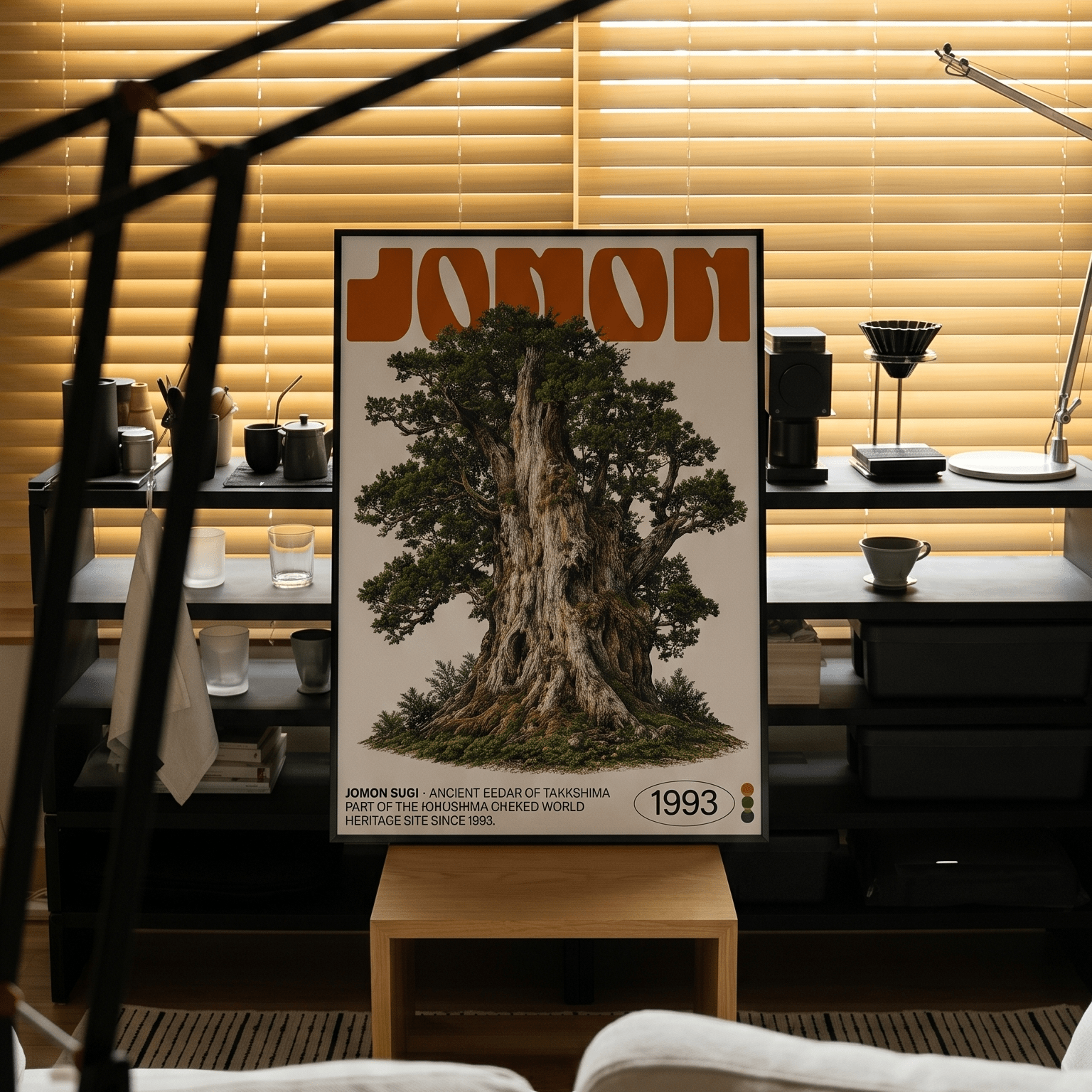 「JOMON SUGI」ネイチャーサイエンスアートポスター - Ink Jp