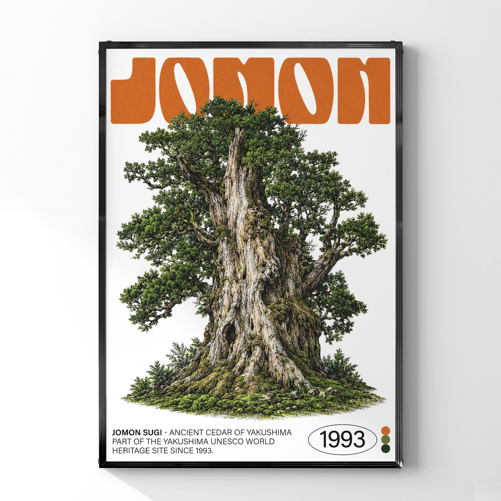 「JOMON SUGI」ネイチャーサイエンスアートポスター - Ink Jp