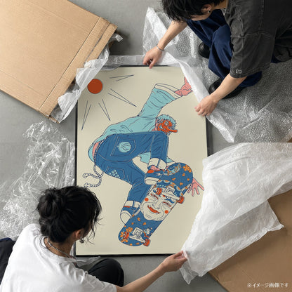 「Kabuki Skater」ジャパニーズポップアートポスター - Ink Jp
