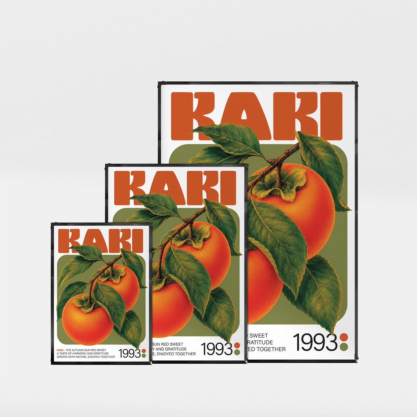 「KAKI」ボタニカルアートポスター - Ink Jp