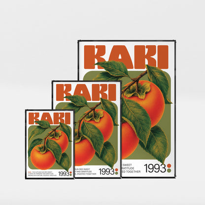 「KAKI」ボタニカルアートポスター - Ink Jp