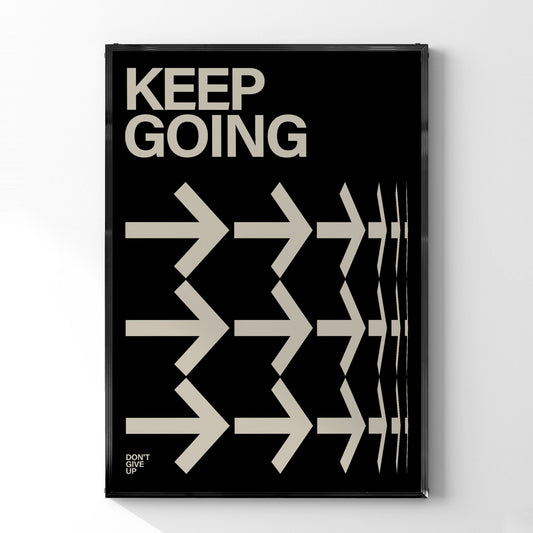 タイポグラフィポスター 「Keep going」 - Ink Jp