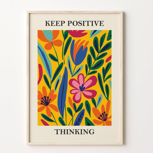 ボタニカルアートポスター　KEEP POSITIVE - Ink Jp