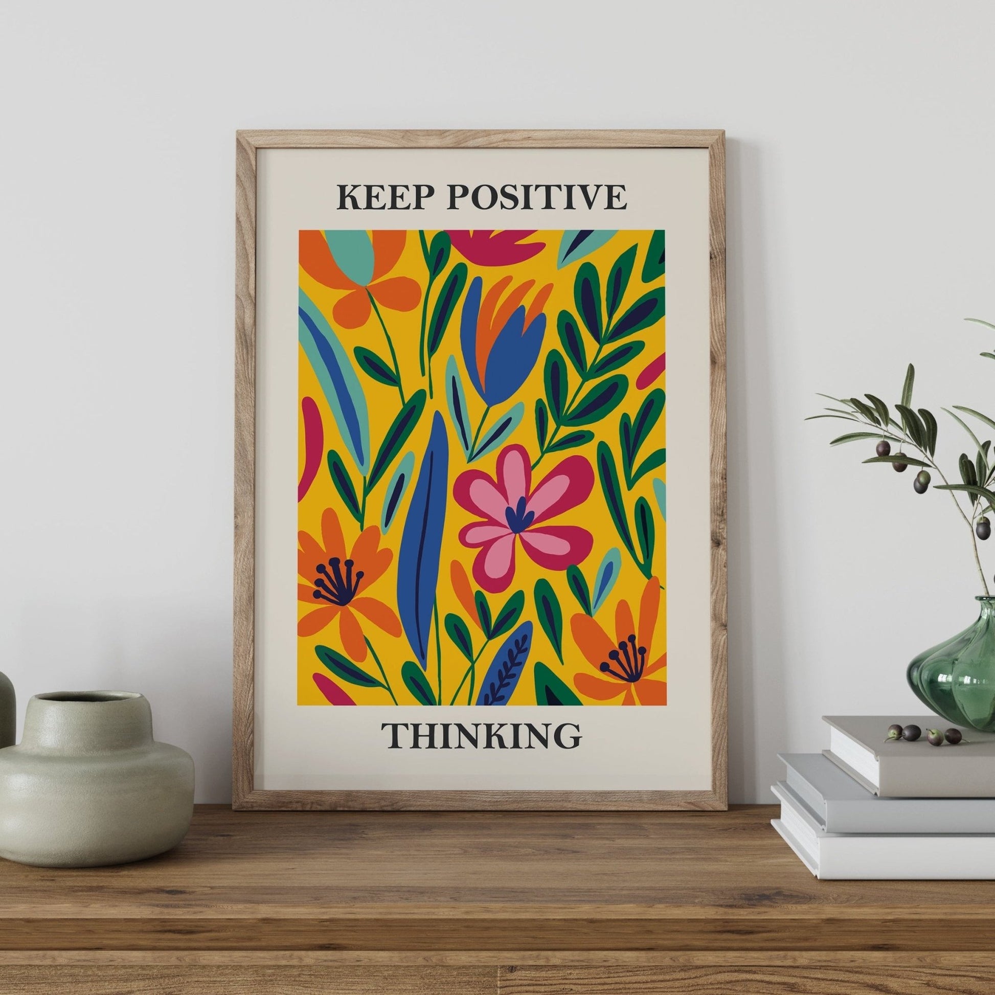 ボタニカルアートポスター　KEEP POSITIVE - Ink Jp