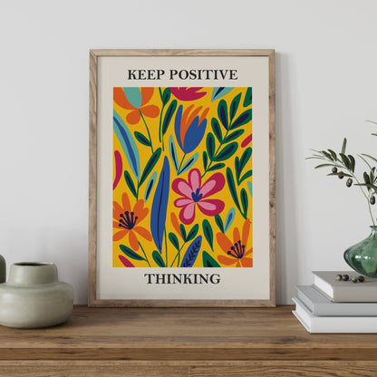 ボタニカルアートポスター　KEEP POSITIVE - Ink Jp