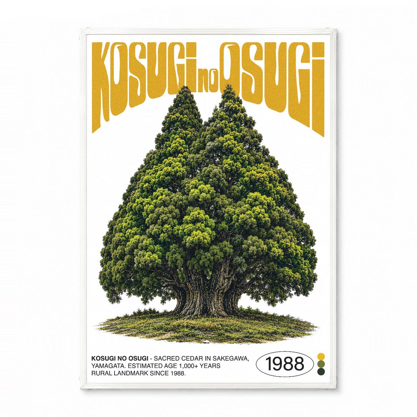 「KOSUGI NO OSUGI」ネイチャーサイエンスアートポスター - Ink Jp