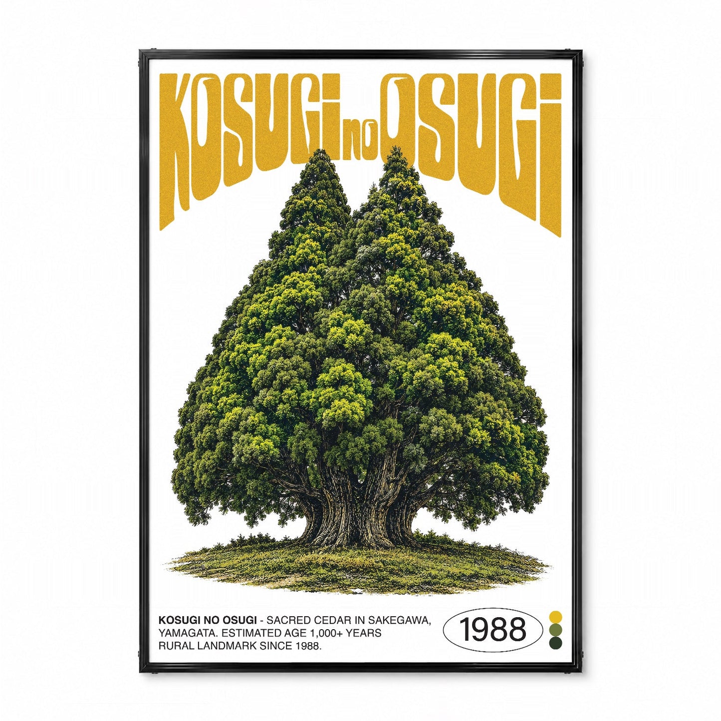 「KOSUGI NO OSUGI」ネイチャーサイエンスアートポスター - Ink Jp