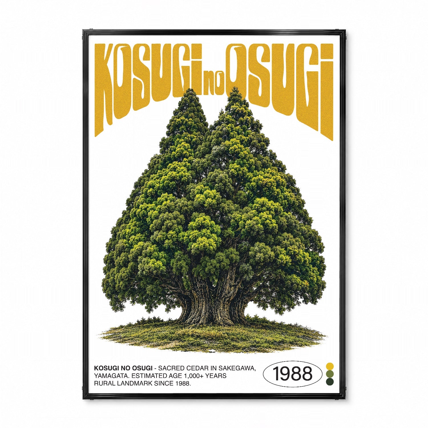 「KOSUGI NO OSUGI」ネイチャーサイエンスアートポスター - Ink Jp