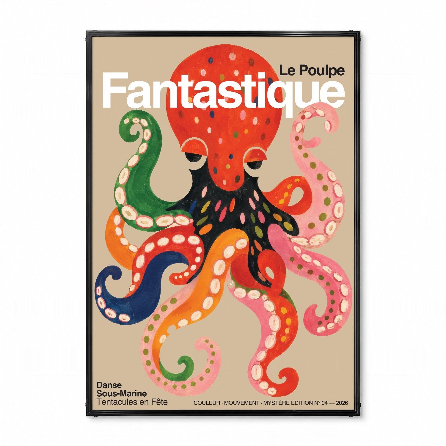 「LE POULPE FANTASTIQUE」グラフィックアートポスター - Ink Jp