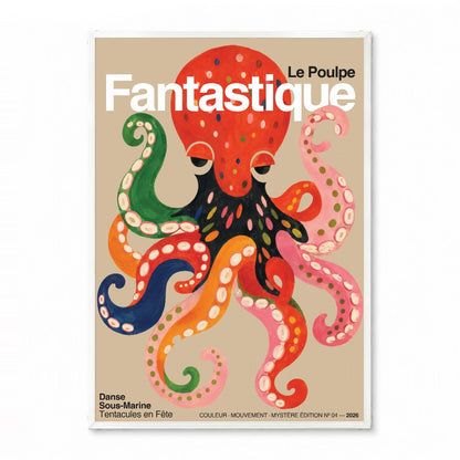 「LE POULPE FANTASTIQUE」グラフィックアートポスター - Ink Jp