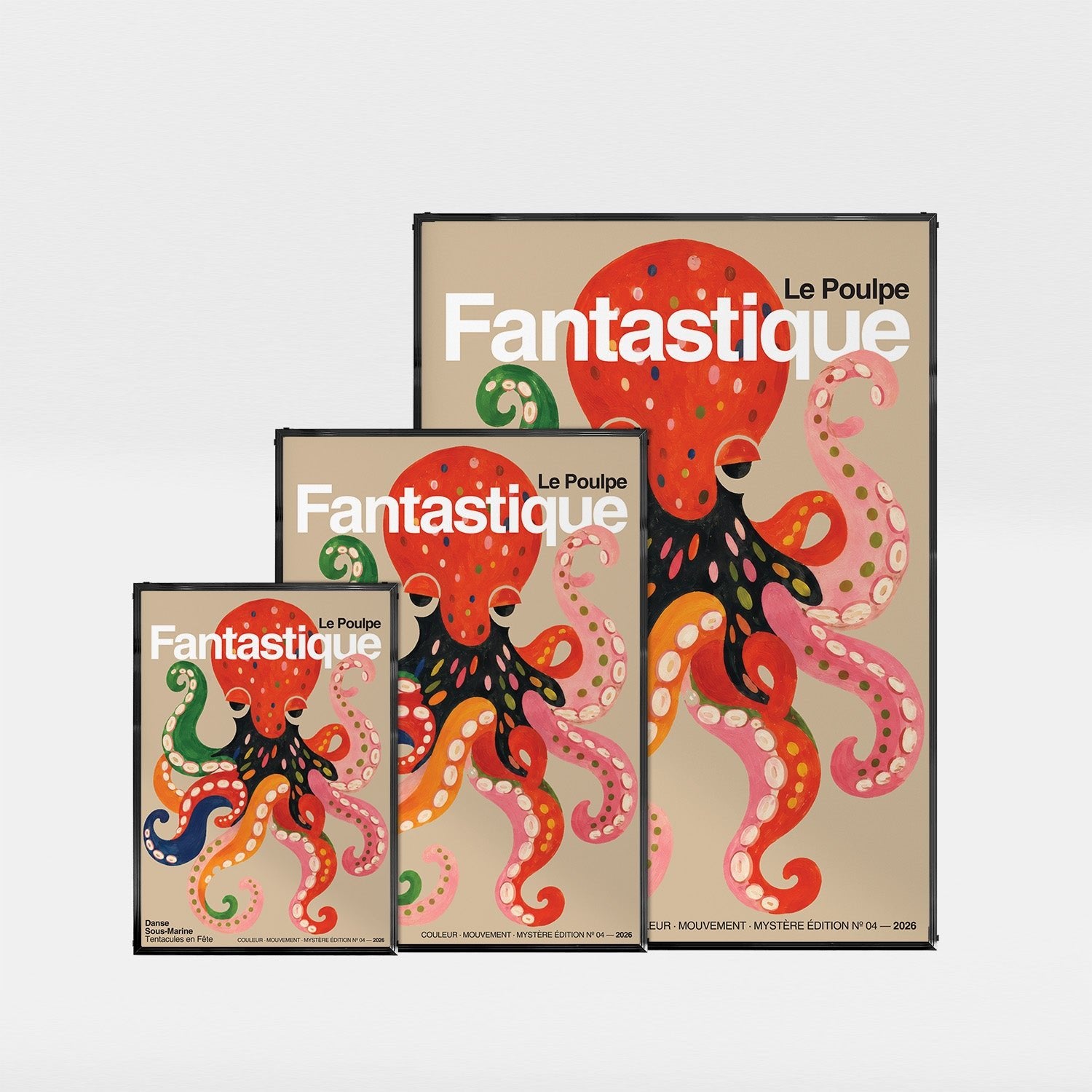 「LE POULPE FANTASTIQUE」グラフィックアートポスター - Ink Jp