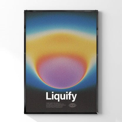 「Liquify」グラデーションアートポスター - Ink Jp