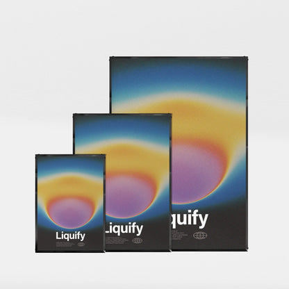 「Liquify」グラデーションアートポスター - Ink Jp