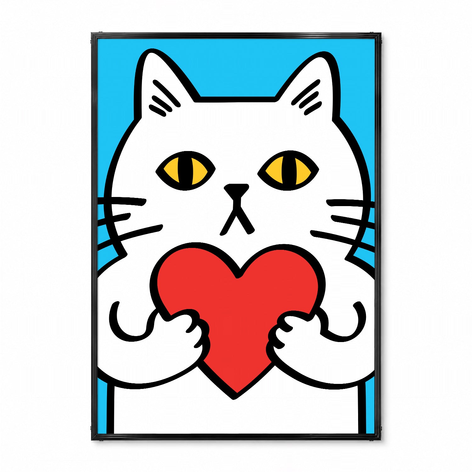 「Love Cat」ポップアートポスター - Ink Jp