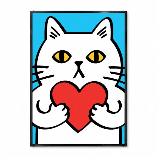「Love Cat」ポップアートポスター - Ink Jp