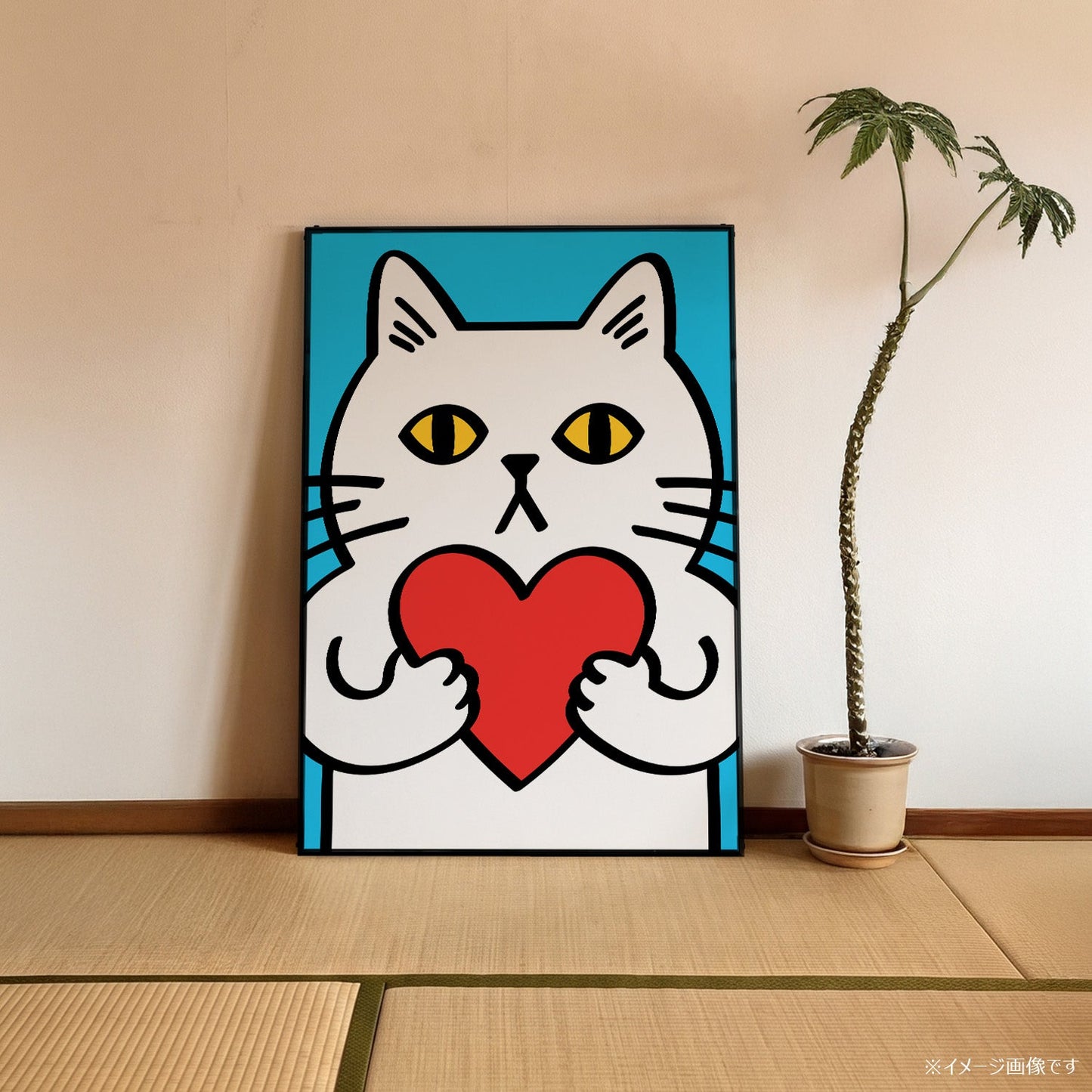 「Love Cat」ポップアートポスター - Ink Jp