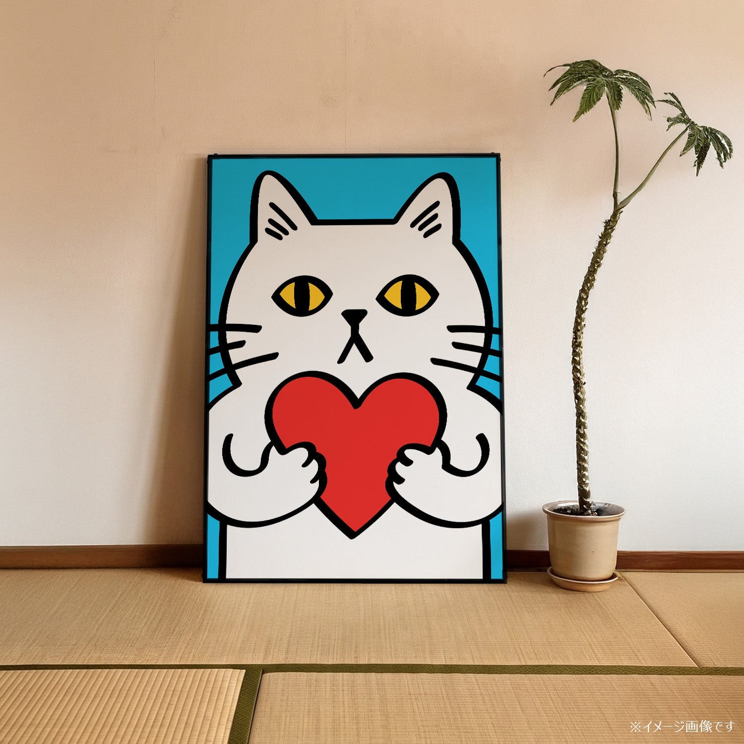 「Love Cat」ポップアートポスター - Ink Jp