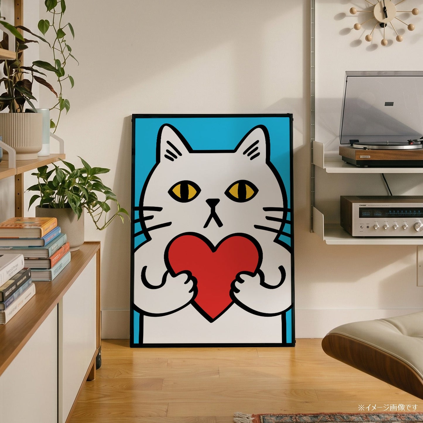 「Love Cat」ポップアートポスター - Ink Jp