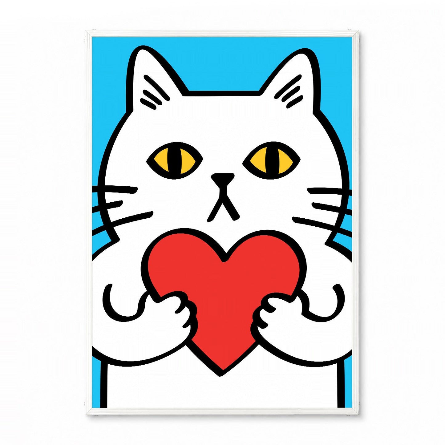 「Love Cat」ポップアートポスター - Ink Jp