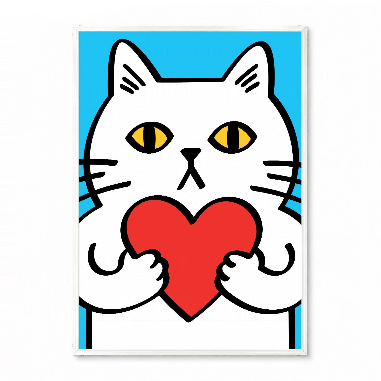 「Love Cat」ポップアートポスター - Ink Jp