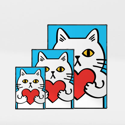 「Love Cat」ポップアートポスター - Ink Jp