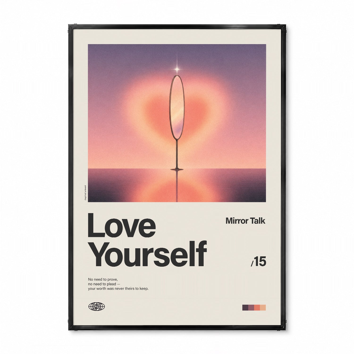 「Love Yourself」音楽インスパイア アートポスター - Ink Jp