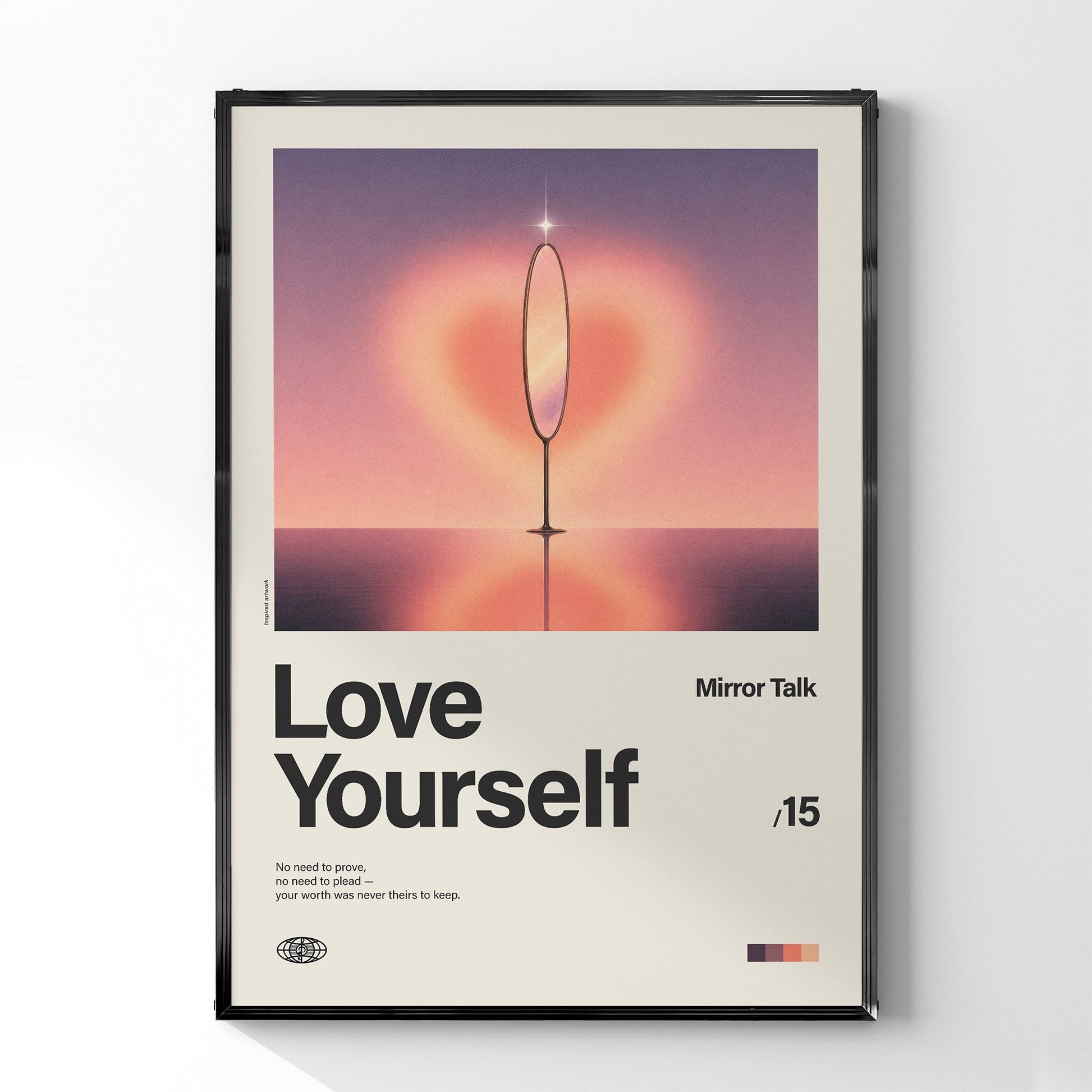 「Love Yourself」音楽インスパイア アートポスター - Ink Jp