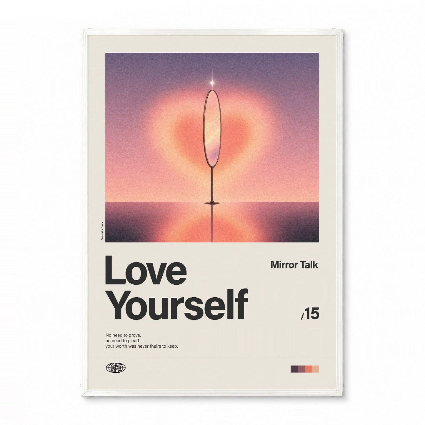 「Love Yourself」音楽インスパイア アートポスター - Ink Jp