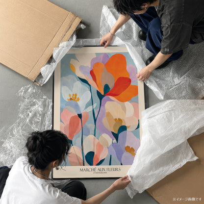 「MARCHÉ AUX FLEURS D'AMSTERDAM」ボタニカルアートポスター - Ink Jp