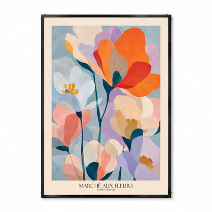 「MARCHÉ AUX FLEURS D'AMSTERDAM」ボタニカルアートポスター - Ink Jp