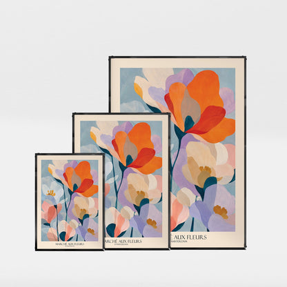 「MARCHÉ AUX FLEURS D'AMSTERDAM」ボタニカルアートポスター - Ink Jp