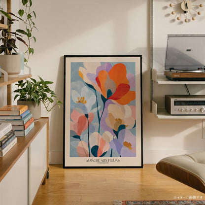 「MARCHÉ AUX FLEURS D'AMSTERDAM」ボタニカルアートポスター - Ink Jp