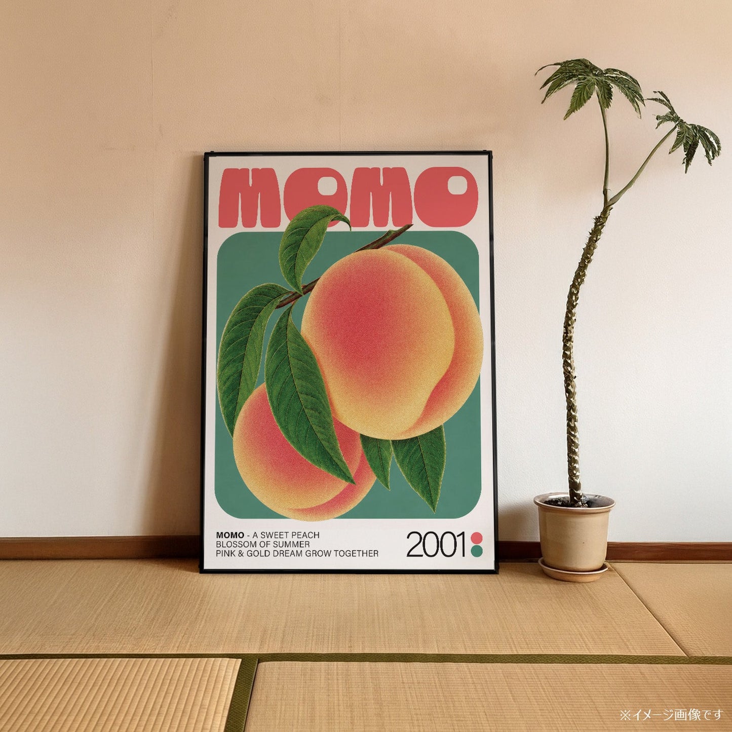 「MOMO」ボタニカルアートポスター - Ink Jp