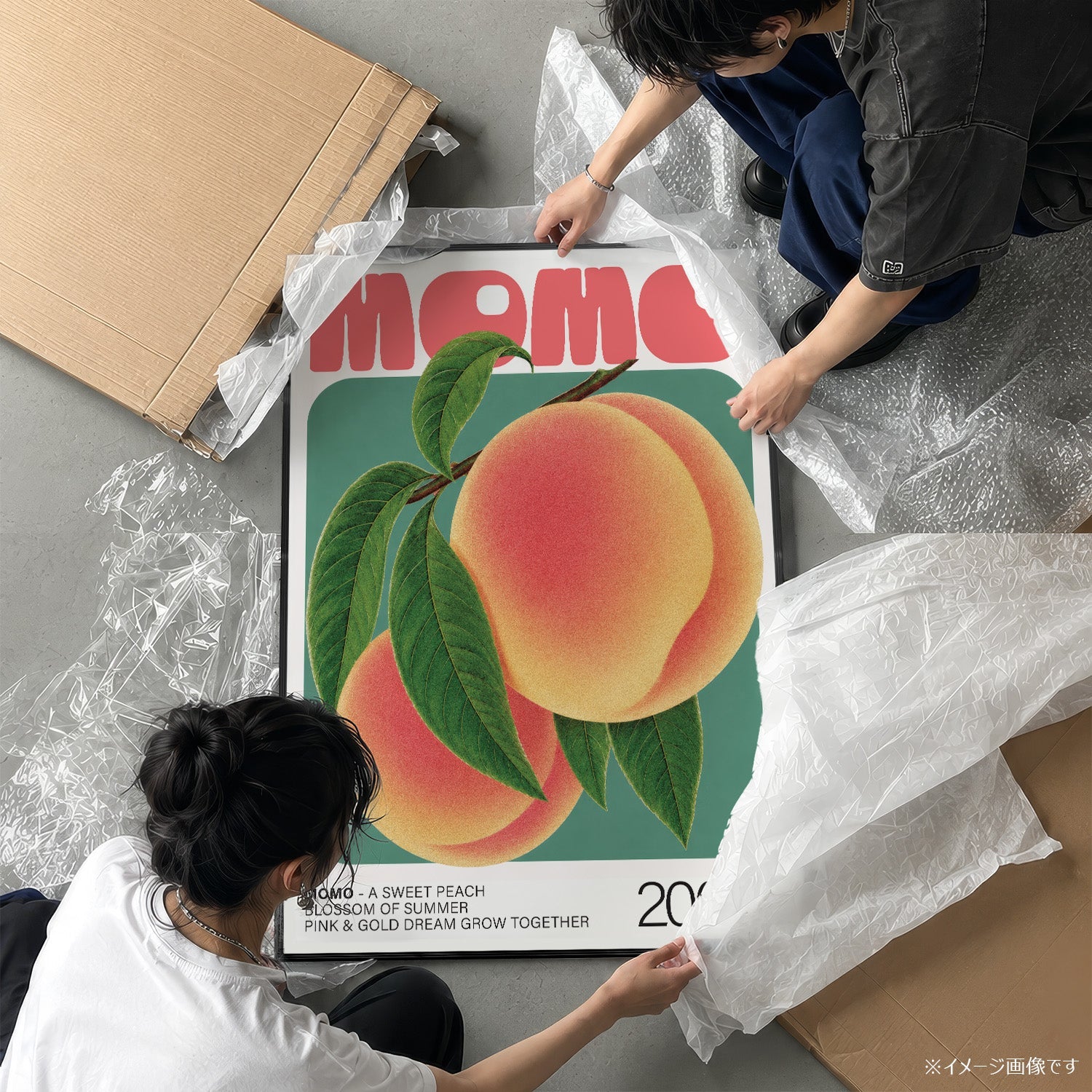 「MOMO」ボタニカルアートポスター - Ink Jp
