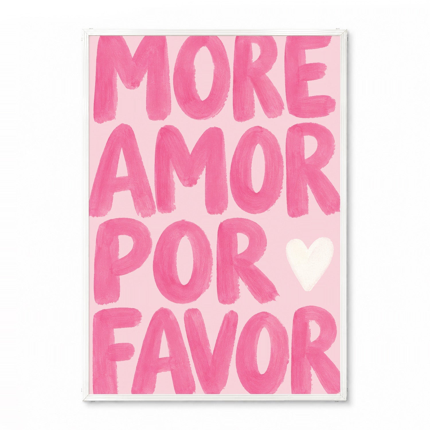 「More Amor Por Favor」タイポグラフィポスター - Ink Jp