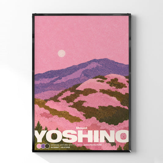 「Mount YOSHINO」ヴィンテージトラベルポスター - Ink Jp