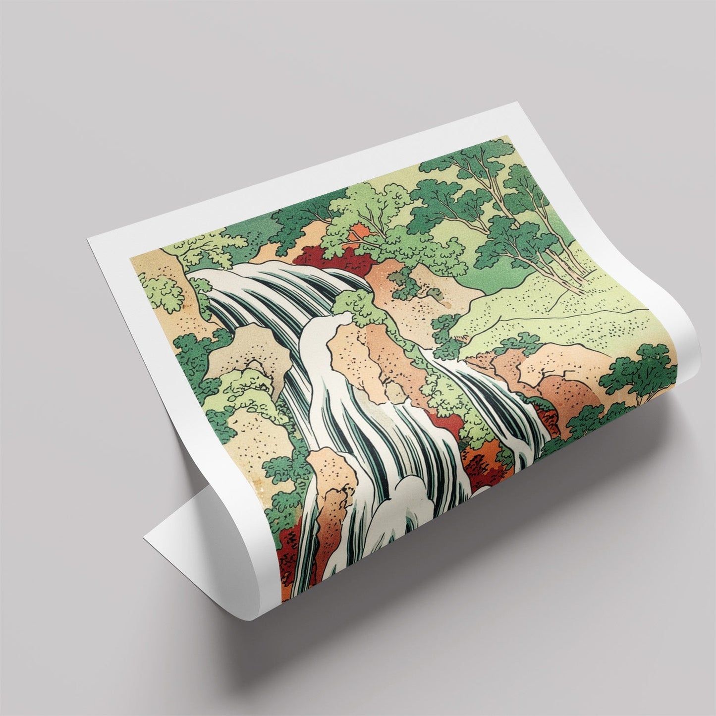 「Natural」浮世絵スタイルアートポスター - Ink Jp