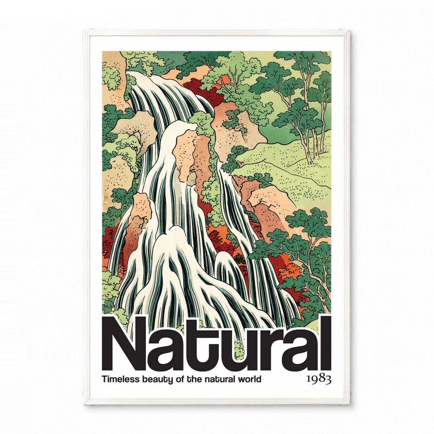 「Natural」浮世絵スタイルアートポスター - Ink Jp
