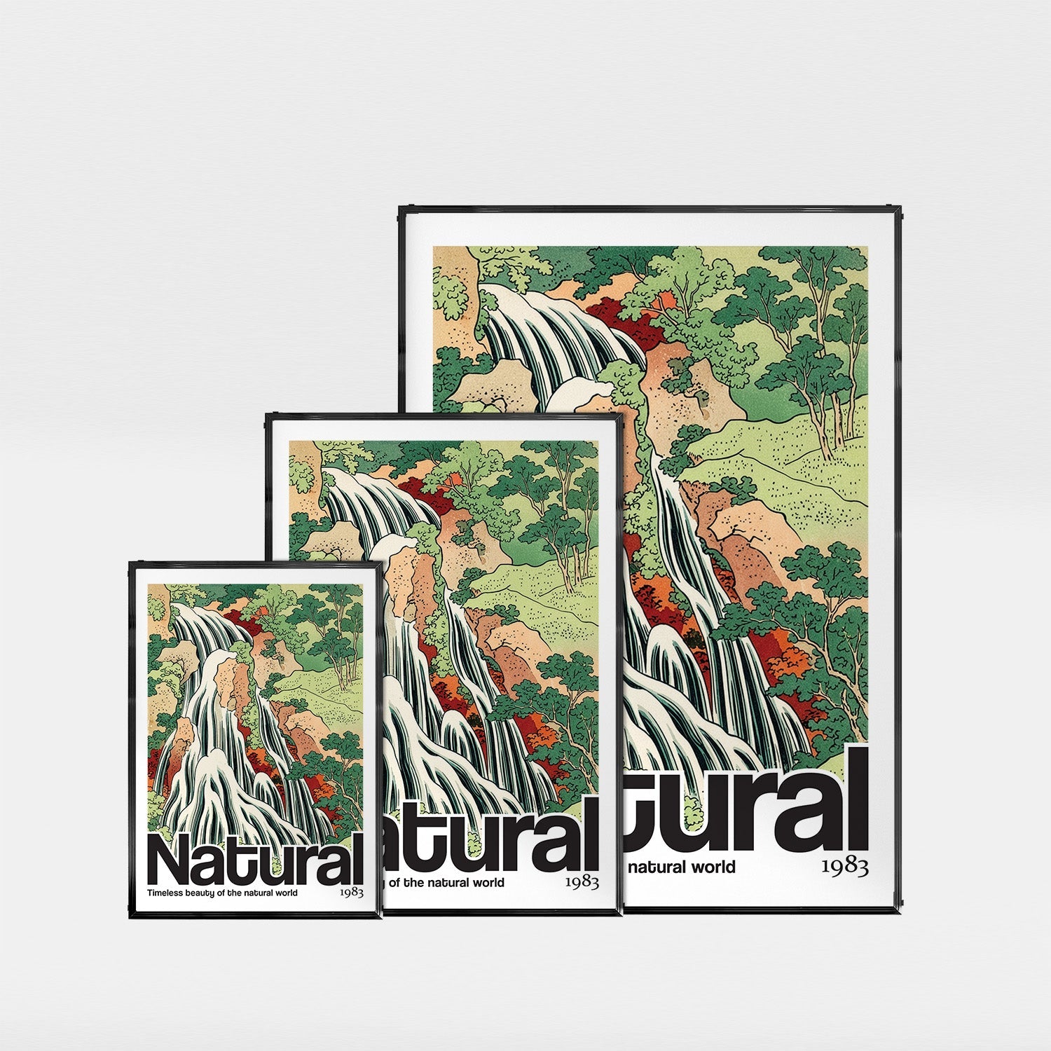 「Natural」浮世絵スタイルアートポスター - Ink Jp