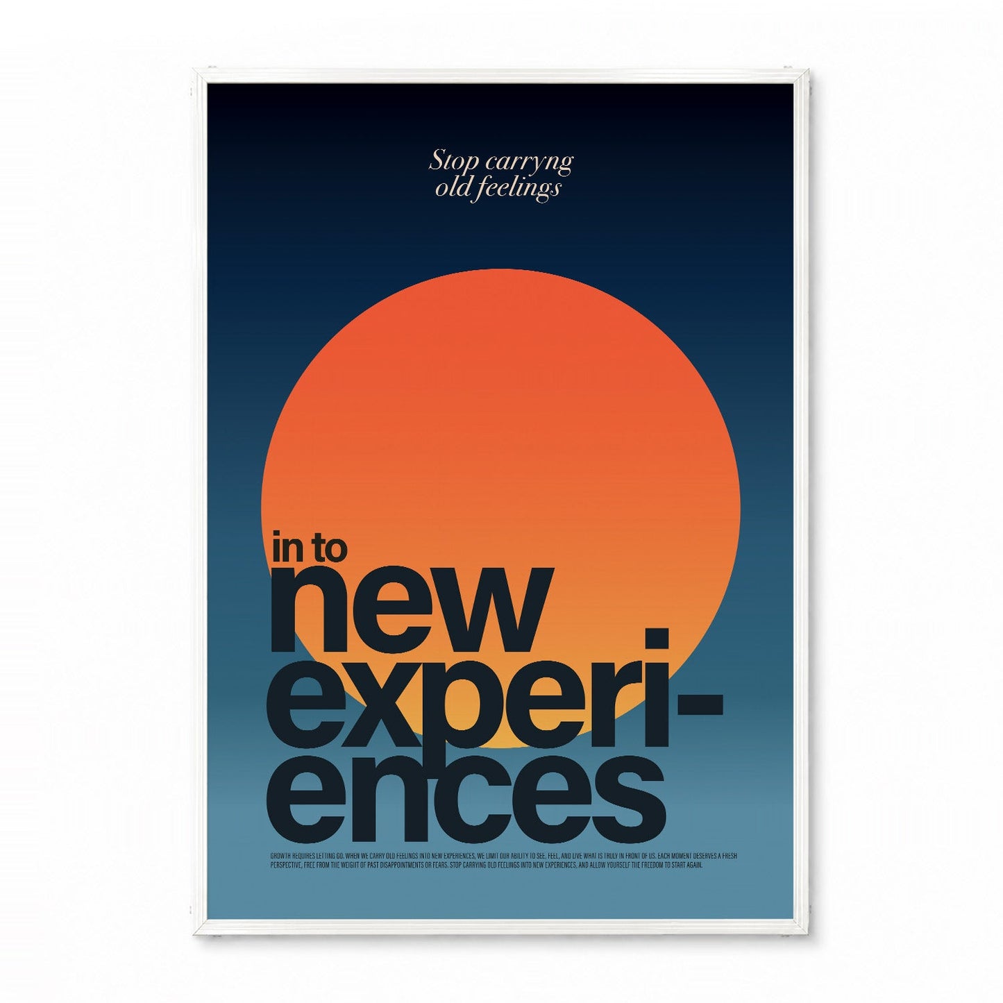 「NEW EXPERIENCES」タイポグラフィポスター - Ink Jp