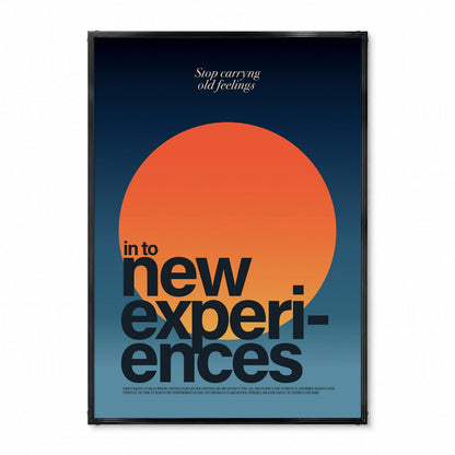 「NEW EXPERIENCES」タイポグラフィポスター - Ink Jp