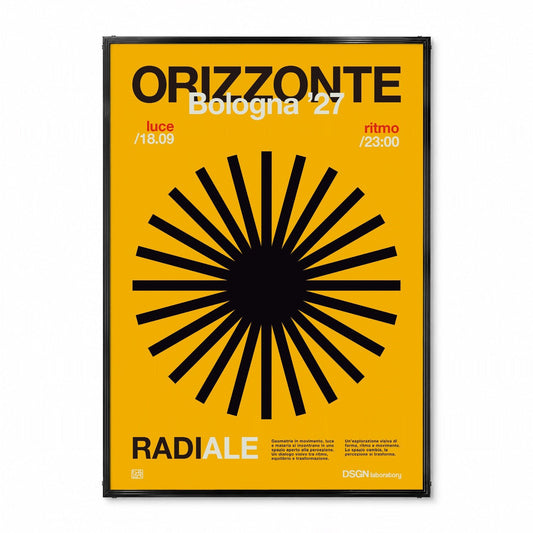 「ORIZZONTE Radiale」グラフィックアートポスター - Ink Jp