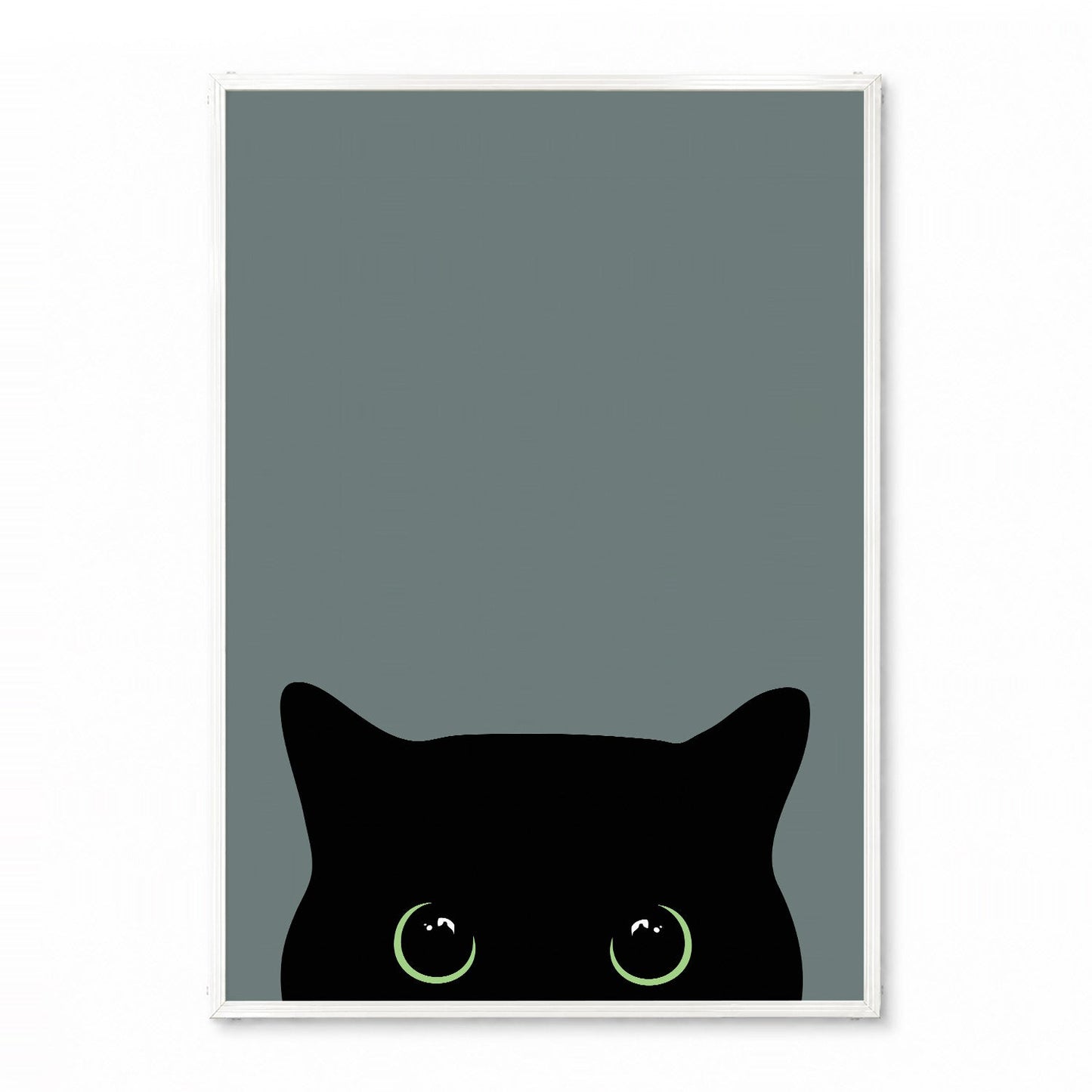 「Peek-a-Boo」キャットアートポスター - Ink Jp