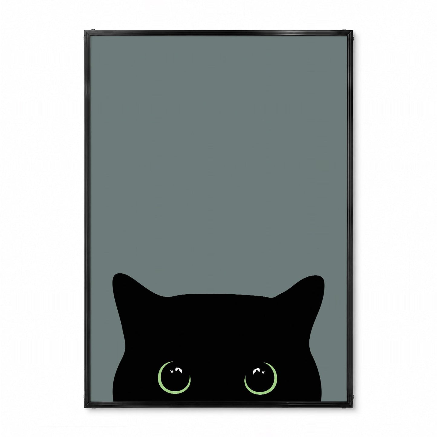 「Peek-a-Boo」キャットアートポスター - Ink Jp