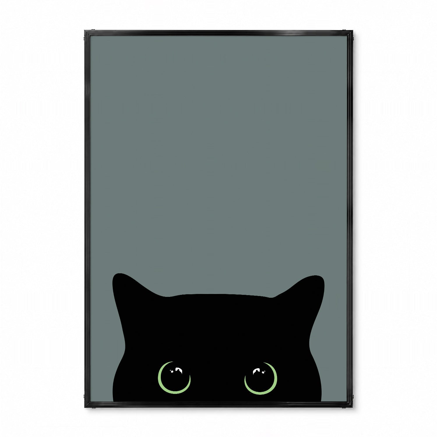 「Peek-a-Boo」キャットアートポスター - Ink Jp