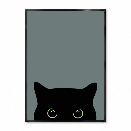 「Peek-a-Boo」キャットアートポスター - Ink Jp
