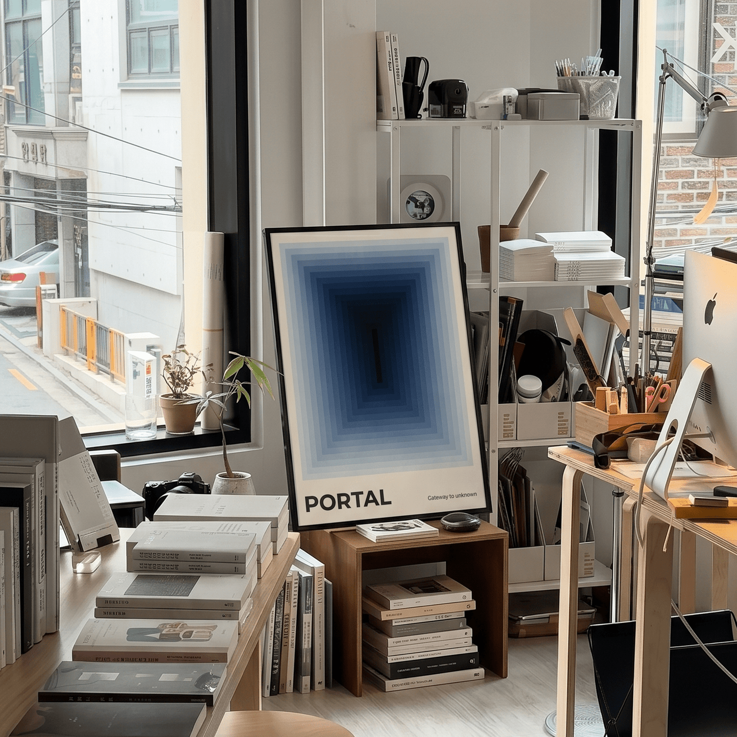 「PORTAL」ミニマルグラフィックアートポスター - Ink Jp